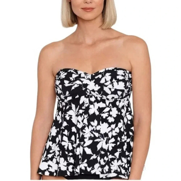 SWIM SOLUTIONS Bust Support Flyaway Convertible Tankini Swim Top Size 14 NWT - Picture 11 of 11